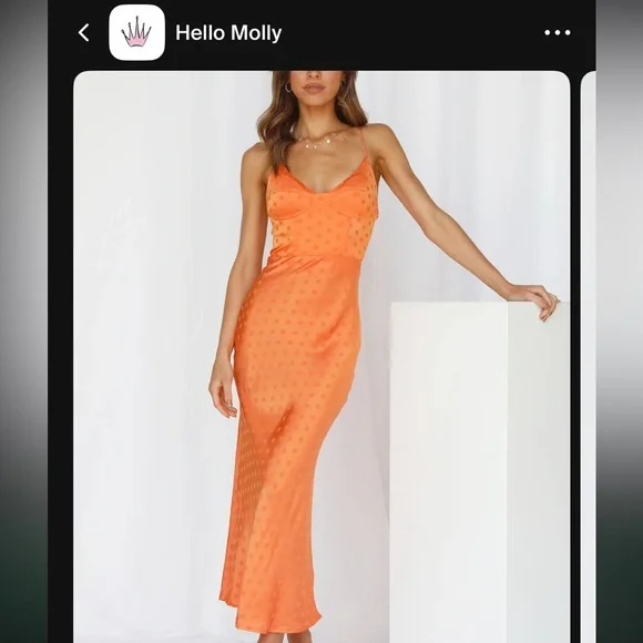 open lace back dress Bright Orange Slip Dress  Turnstyle Fashion